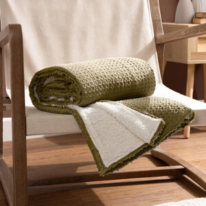 Yard Ronan Sherpa Moss Green Throw